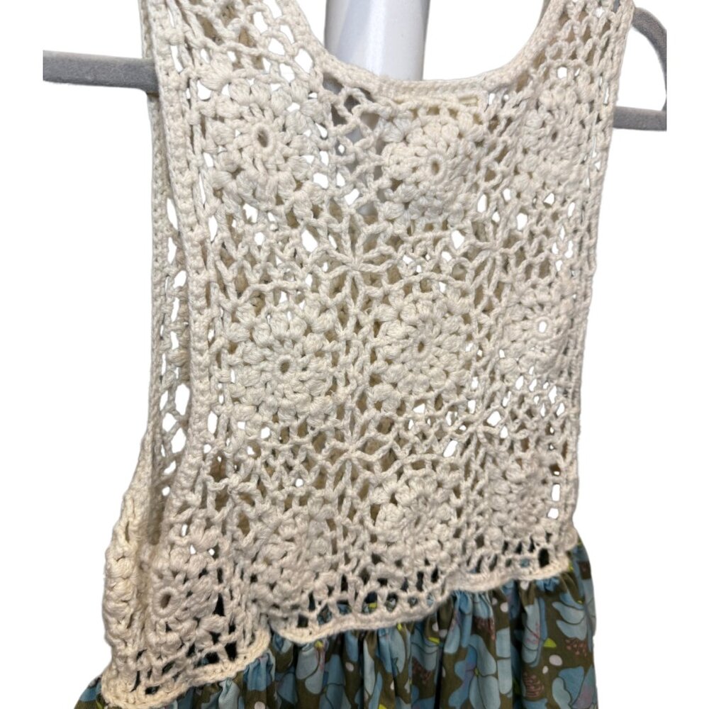 Matilda Jane Secret Fields Blue Orchid Crochet Sara Tunic – Size 6 - Picture 3 of 5